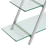 Стеллаж со стеклянными полками на стальном каркасе X-ray варинант исполнения - 5 | Loft Concept в Твери