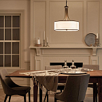 Люстра подвесная с двойным круглым плафоном из органзы и матового стекла Kichler варинант исполнения - 12 | Loft Concept в Твери