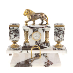 Настольный письменный набор из мрамора с декором в виде льва в подарочной упаковке Marble Accessory варинант исполнения - 1 | Loft Concept в Твери