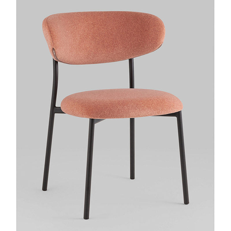 Стул обеденный Ayla коралловый Коралловый Черный в Твери | Loft Concept 