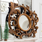 Зеркало настенное с рамой цвета античная бронза Classic Ornament Mirror варинант исполнения - 2 | Loft Concept в Твери