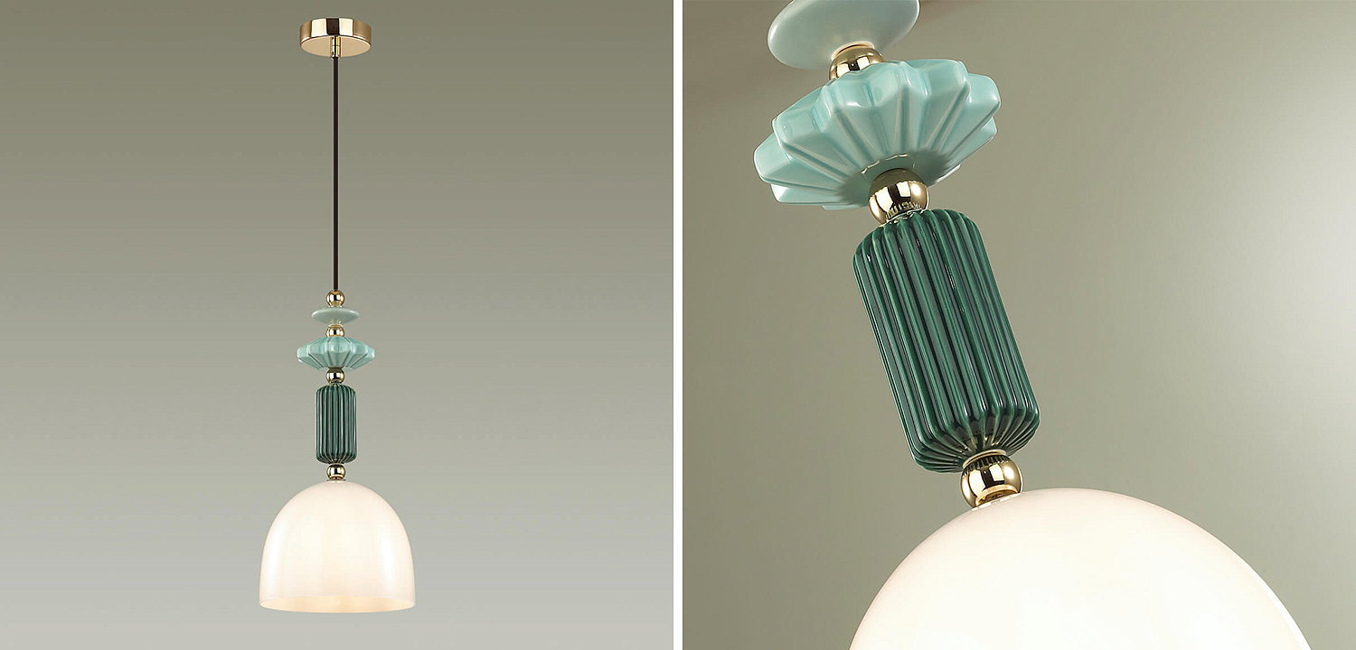 Подвесной светильник Iris hanging lamp green Подвесной светильник Iris hanging lamp green - Loft-Concept в Твери