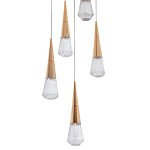 Люстра капли Acrylic Droplet Five Gold Chandelier варинант исполнения - 2 | Loft Concept в Твери