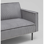 Диван современный вельветовый прямой Worcester Серый варинант исполнения - 3 | Loft Concept в Твери