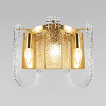 Бра с металлическим основанием золотого цвета и хрустальными подвесками Textured Glass варинант исполнения - 2 | Loft Concept в Твери