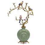 Фарфоровый подсвечник с бронзовым декором Eden Garden варинант исполнения - 1 | Loft Concept в Твери