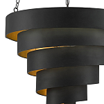 Подвесной светильник в форме спирали черный с золотой внутренней отделкой Warm Glow варинант исполнения - 1 | Loft Concept в Твери