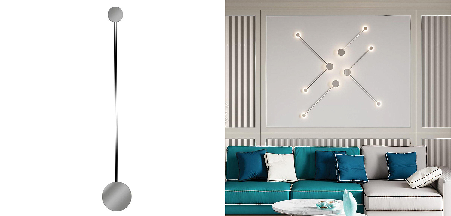 Бра Pin Wall Light Chrome 70 Бра Pin Wall Light Chrome 70 - Loft-Concept в Твери