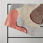 Ковер из хлопка с абстрактным принтом бежевого цвета Elysian Flow Blush варинант исполнения - 6 | Loft Concept в Твери