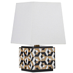 Настольная лампа с фигурным узором и трапециевидным абажуром Сonundrum варинант исполнения - 3 | Loft Concept в Твери