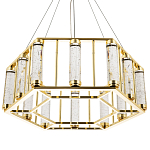 Люстра в форме шестиугольника с хрустальным декором Agace Crystal Chandelier варинант исполнения - 1 | Loft Concept в Твери