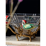 Чаша квадратная из прозрачного стекла с фигурками разноцветных птиц Eden Garden варинант исполнения - 3 | Loft Concept в Твери