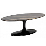 Стол журнальный овальный с столешницей из искусственного мрамора Alonso Gloss варинант исполнения - 2 | Loft Concept в Твери