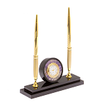 Часы настольные с двумя ручками из натурального камня Stone Clock варинант исполнения - 2 | Loft Concept в Твери