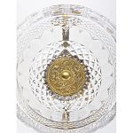 Чаша из рельефного стекла прозрачного цвета на бронзовой подставке Eden Garden варинант исполнения - 4 | Loft Concept в Твери