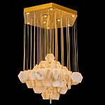 Люстра с фигурными подвесками из натурального камня Glowing Spheres варинант исполнения - 1 | Loft Concept в Твери