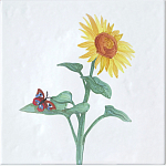 Плитка с узором Подсолнух варинант исполнения - 2 | Loft Concept в Твери