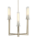 Люстра с 6-ю белыми матовыми плафонами из стекла в форме цилиндра Longitude варинант исполнения - 4 | Loft Concept в Твери