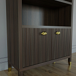 Книжный Стеллаж Elsa Dreams Walnut с задней стенкой варинант исполнения - 2 | Loft Concept в Твери