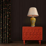 Настольная лампа желтая с изображением белых птиц Flight Among Acacia варинант исполнения - 5 | Loft Concept в Твери