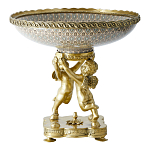 Чаша фарфоровая на двух бронзовых ангелах Eden Garden варинант исполнения - 1 | Loft Concept в Твери