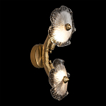 Бра с ветвистыми бронзовыми элементами и стеклянными рифлеными дисками Textured Glass Bra варинант исполнения - 5 | Loft Concept в Твери