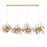 Люстра подвесная из четырех частей с металлическими круглыми элементами Terzani Argent варинант исполнения - 2 | Loft Concept в Твери