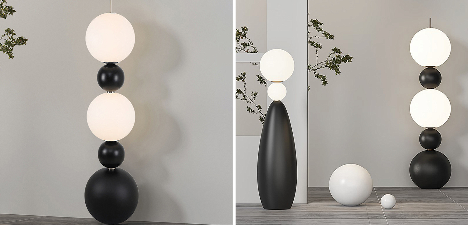 Торшер Five Round Shapes Floor Lamp Торшер Five Round Shapes Floor Lamp - Loft-Concept в Твери