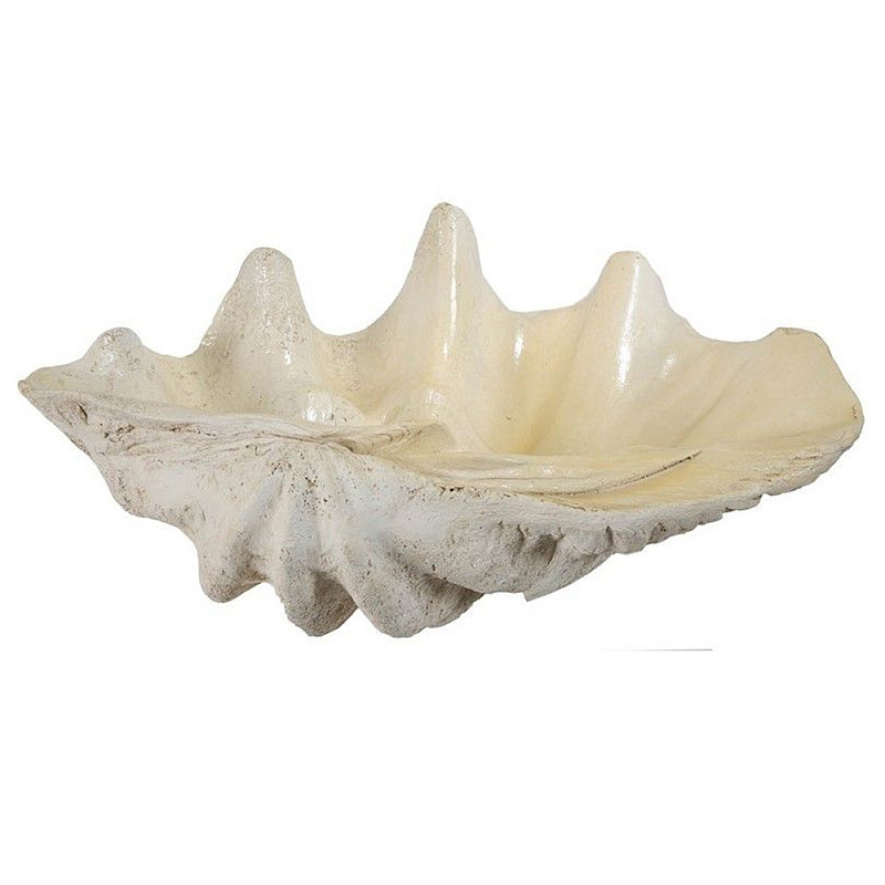 Блюдо декоративное в виде ракушки Seashell Белый Бежевый Блюдо декоративное в виде ракушки Seashell Белый Бежевый в Твери | Loft Concept