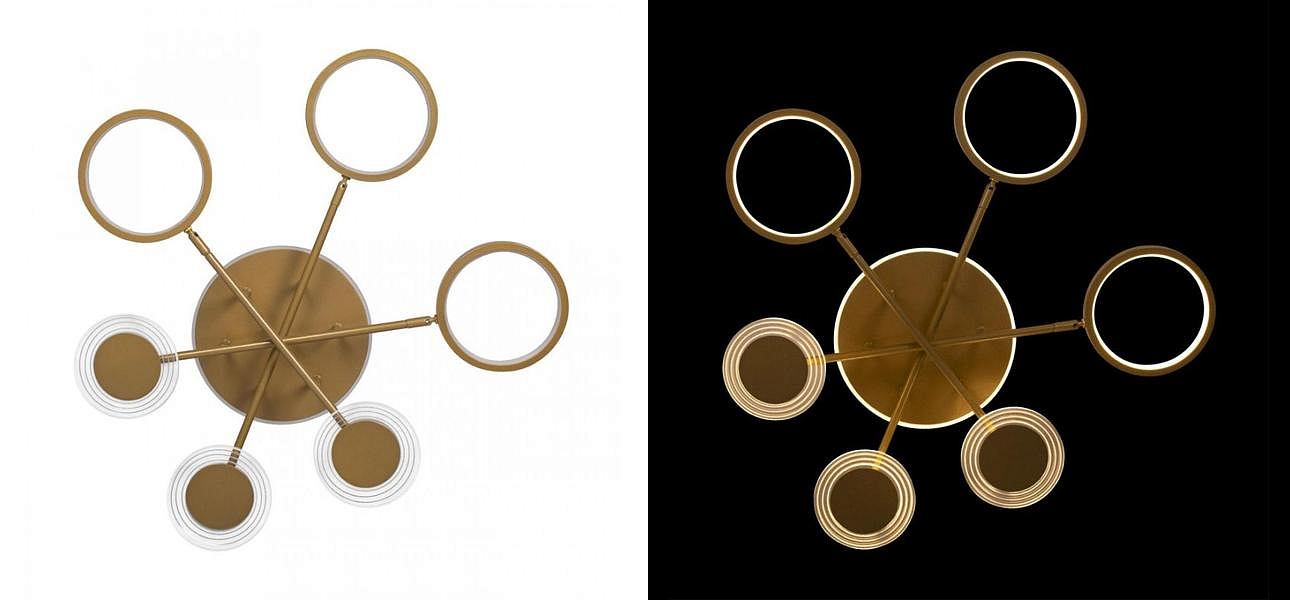 Люстра светодиодная BENDIK LIGHTING Gold 6 плафонов Люстра светодиодная BENDIK LIGHTING Gold 6 плафонов - Loft-Concept в Твери