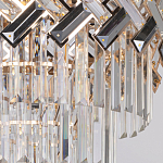 Люстра многоярусная с переплетенными металлическими элементами черного и золотого цвета и прозрачными хрустальными подвесками Empire Chandelier Crystal варинант исполнения - 4 | Loft Concept в Твери