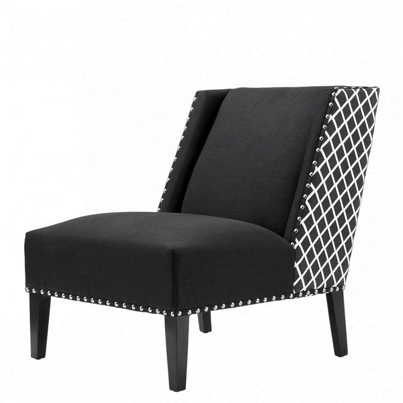 Кресло Eichholtz Chair Columbia Черно-белый Черный Кресло Eichholtz Chair Columbia Черно-белый Черный в Твери | Loft Concept