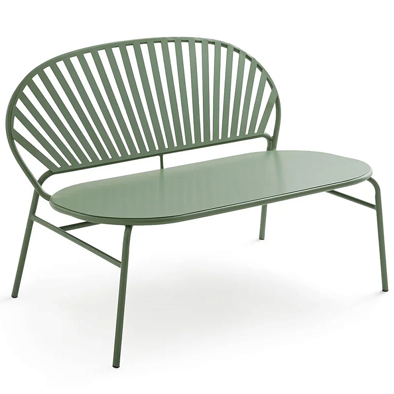 Зелёная скамья из стали Goodwin Metal Bench Green Зеленый шалфей Зелёная скамья из стали Goodwin Metal Bench Green Зеленый шалфей в Твери | Loft Concept