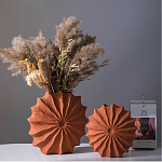 Ваза керамическая в виде круглой терракотовой морской раковины Galapagos варинант исполнения - 2 | Loft Concept в Твери