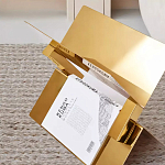 Дизайнерский журнальный стол фигурный золотого цвета Ufuri варинант исполнения - 2 | Loft Concept в Твери