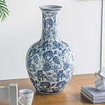 Ваза с классическим узором шинуазри синего цвета Blue & White Ornament  варинант исполнения - 5 | Loft Concept в Твери