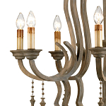 Люстра деревянная с подвесками Gray Curved Profile варинант исполнения - 1 | Loft Concept в Твери