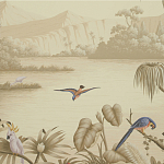 Обои ручная роспись Le Brésil Amarelo Sepia варинант исполнения - 2 | Loft Concept в Твери