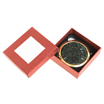 Зеркало карманное двухстороннее круглое из натурального камня Серафинит в подарочной упаковке Gold Stone Mirrors варинант исполнения - 3 | Loft Concept в Твери