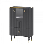 Витрина низкая двухдверная с ящиком Expanses of Beauty Graphite варинант исполнения - 1 | Loft Concept в Твери