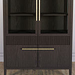 Витрина Primo со стеклянными фасадами и буфетом шпон Темный орех варинант исполнения - 6 | Loft Concept в Твери