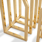 Консоль с чёрной столешницей и золотым фигурным основанием Cosmo варинант исполнения - 1 | Loft Concept в Твери