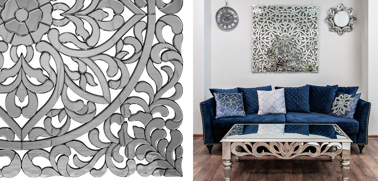 Зеркальное панно Openwork Mirror Square - Loft-Concept в Твери