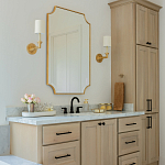 Зеркало в золотой деревянной раме Riviera варинант исполнения - 4 | Loft Concept в Твери