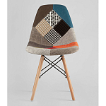 Пластиковый стул на ножках из массива бука Eames Пэчворк варинант исполнения - 4 | Loft Concept в Твери