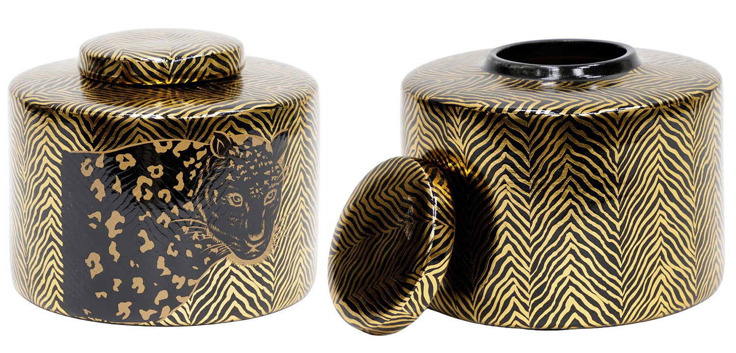 Ваза Leopard Vase black and gold 18 Ваза Leopard Vase black and gold 18 - Loft-Concept в Твери