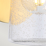 Бра цвета латунь с прозрачным цилиндрическим плафоном из пузырчатого стекла Kichler варинант исполнения - 5 | Loft Concept в Твери