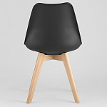 Стул с основой из пластика и мягким сиденьем Arvika Black варинант исполнения - 4 | Loft Concept в Твери