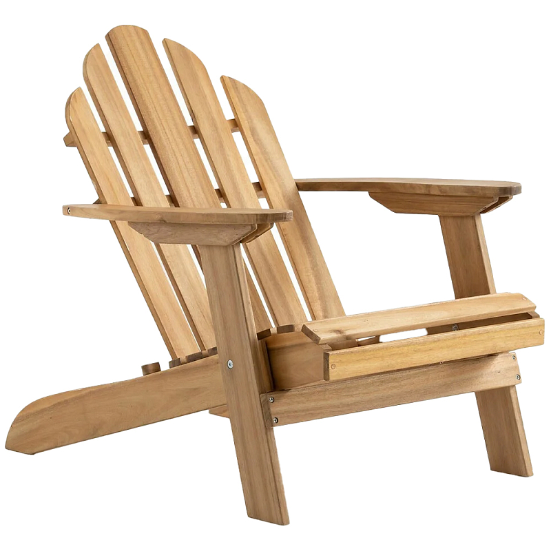 Уличное кресло из массива акации Adirondack Wooden Chair Natural Древесина Уличное кресло из массива акации Adirondack Wooden Chair Natural Древесина в Твери | Loft Concept