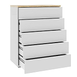 Комод с белым глянцевым фасадом с 5-ю ящиками Grace of Furniture  варинант исполнения - 2 | Loft Concept в Твери